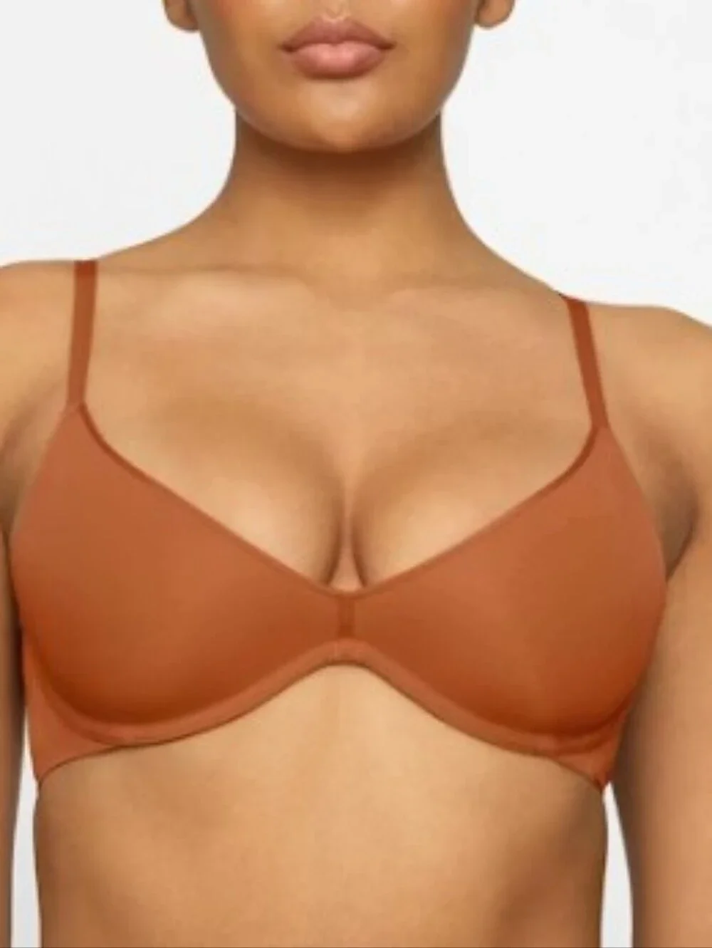 -- Skims Women’s  Rust Orange Skoop Bra Size 38DD